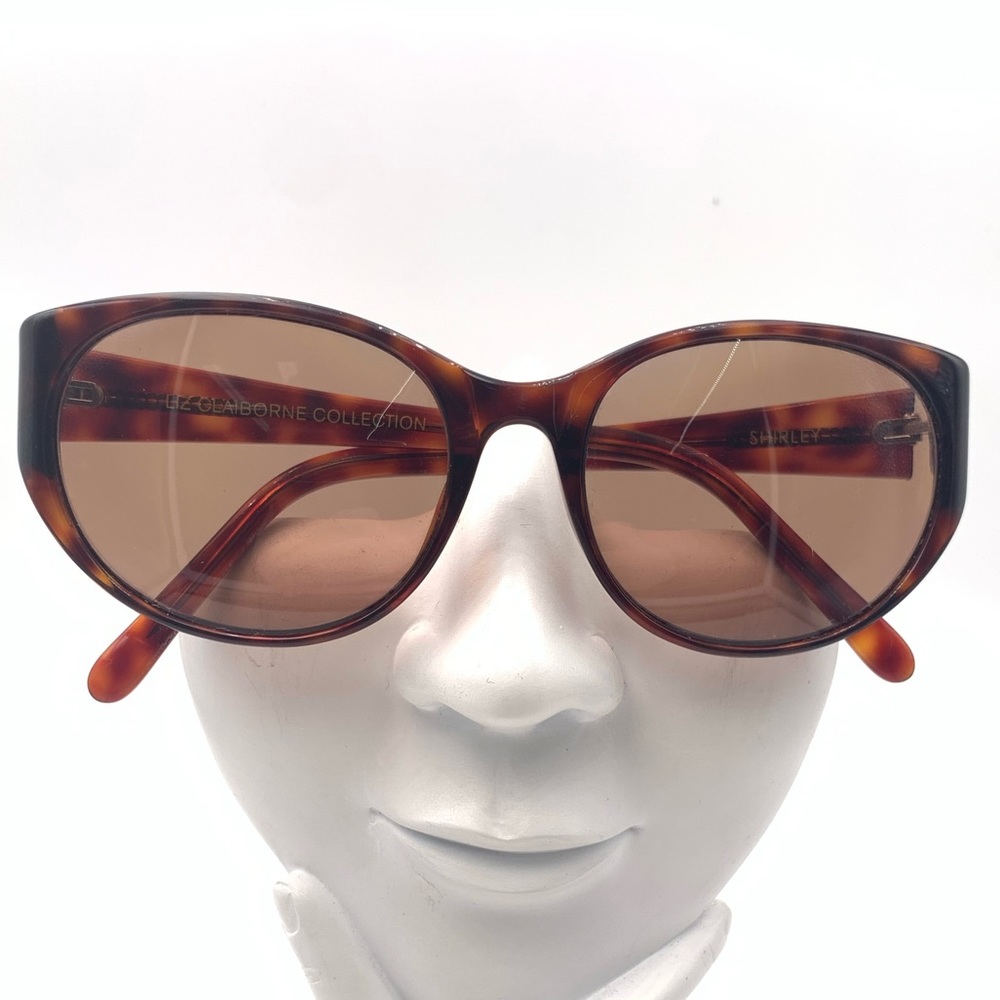 Liz Claiborne Shirley Tortoise Oval Sunglasses Frames - Picture 1 of 6